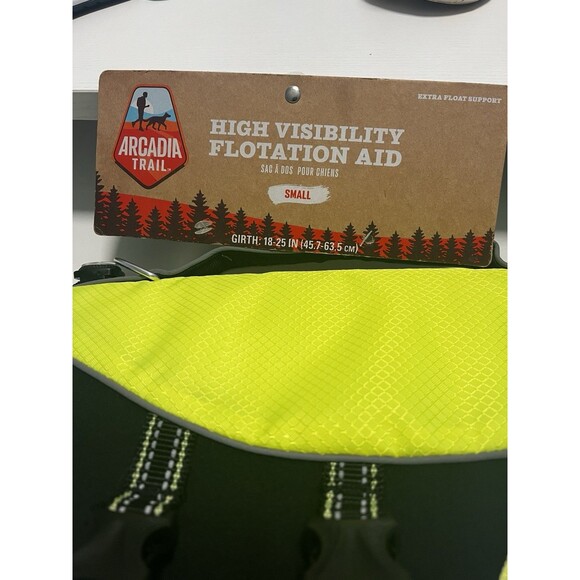 Arcadia Trail High Visibility Flotation Aid Small Dog Life Jacket 18 - 25in - Picture 6 of 9